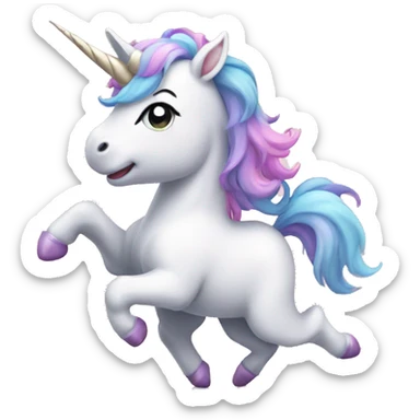 cute little unicorn dancing sticker