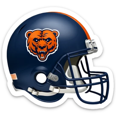 Chicago Bears helmet and logo sticker