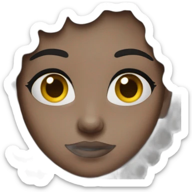 black girl giving a side eye sticker