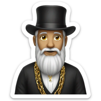 rabbi with a gold chain sticker