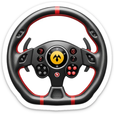 F1 steering wheel sticker