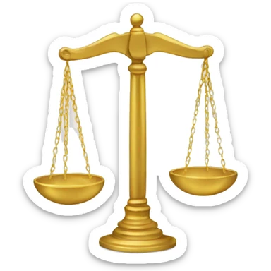 scales of justice gold sticker