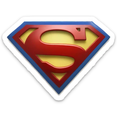 Superman symbol with letter D  sticker