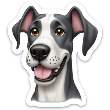 Great Dane dog smiling sticker
