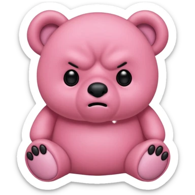 Osito gruñosito rosado sticker