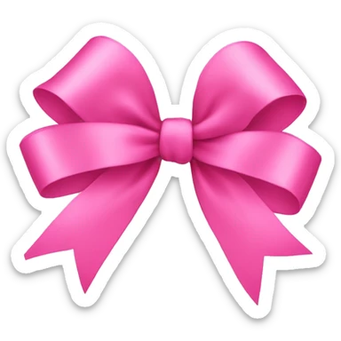 Pink ribbon bow sticker