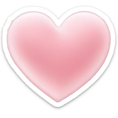 light pink love heart sticker