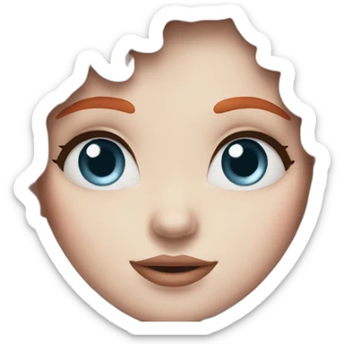 white-girl-red-hair-blue-eyes-snowman-big sticker