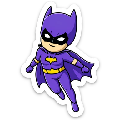 Batgirl superhero sticker
