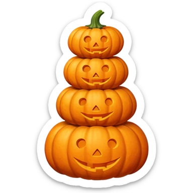 Pumpkin Stack – Three pumpkins stacked like a tower sticker