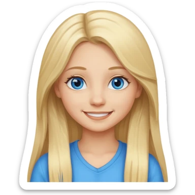 BLONDE AND LONG HAIR MEAN GIRL sticker