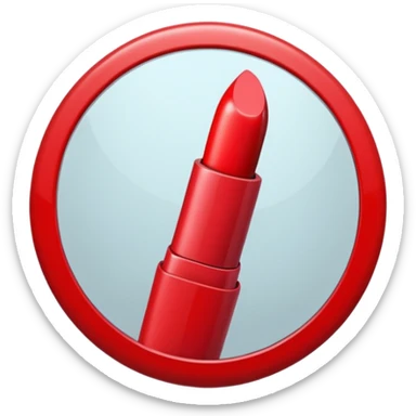 Lipstick on mirror sticker