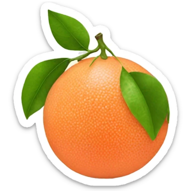 Grapefruit with leaves sticker