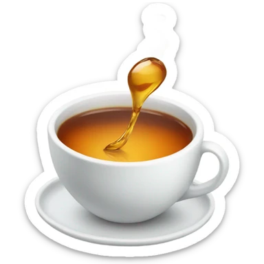 spilling tea sticker