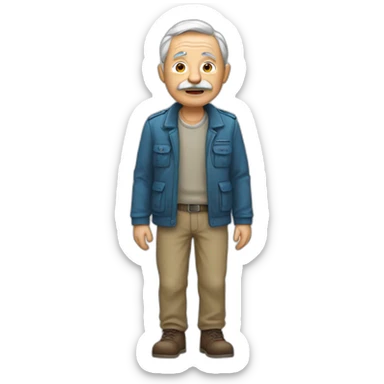 un vieil homme fatigué sticker