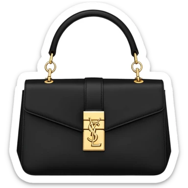 YSL handbag black gold sticker