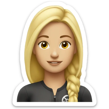 SoulCycle blond girl rider sticker