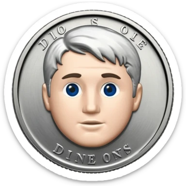 daniel jones dime coin sticker