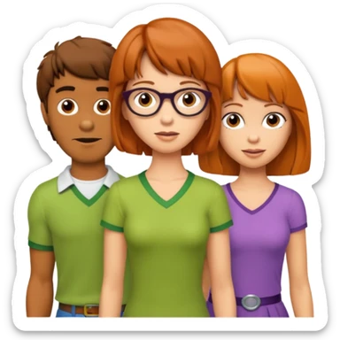 Fred Velma, Daphne, and shaggy and Scooby Doo sticker