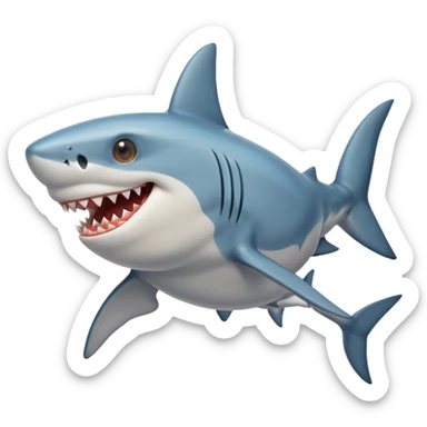 Q el tiburón tenga patas y y q este feliz  sticker