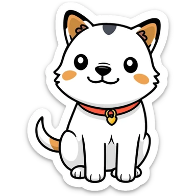 Dog watching television  sticker