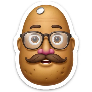 hipster potato head sticker