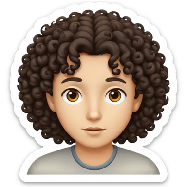 un riccio coi capelli ricci  sticker