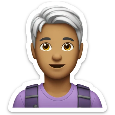 Nonbinary flat sticker