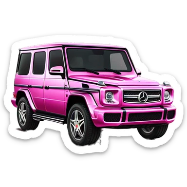 Sparkle pink Mercedes Benz g wagon glittery sticker