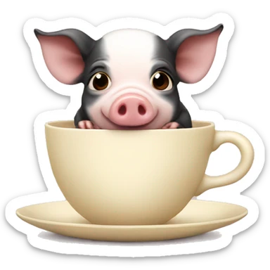 teacup pig  sticker