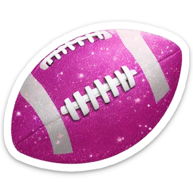 Pink ombre football with glitter  sticker