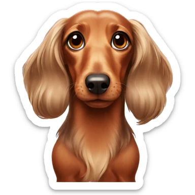 Long-haired dachshund sticker