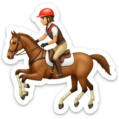 horse rider sticker