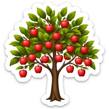 Apple tree, less apples. sticker
