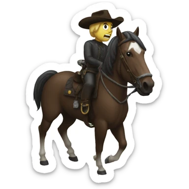 Horseman horror sticker