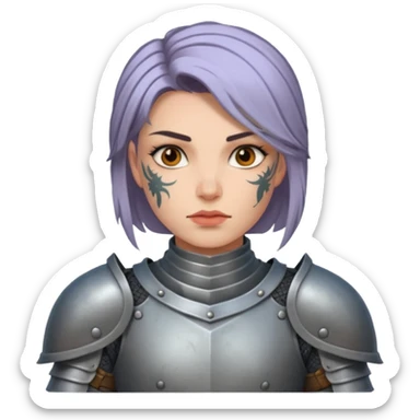 female tattooed knights sticker