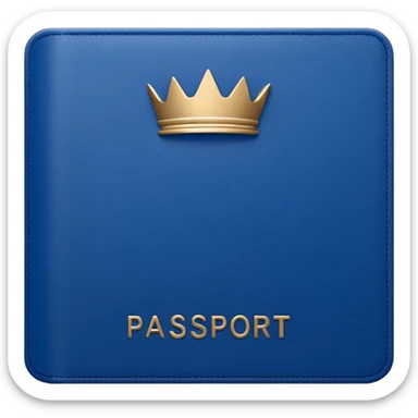 aesthetic british passport in the style of apple emoji sticker