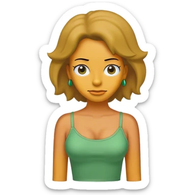 Simpson in a green camisole sticker