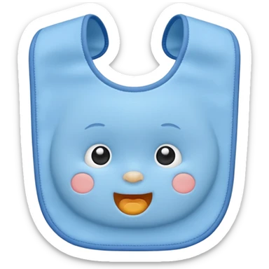 a simple blue baby bib sticker