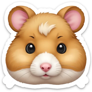 An cute hamster face sticker