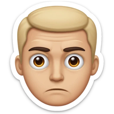 Fed up emoji face sticker
