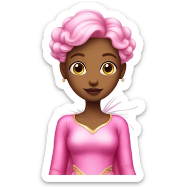 Princess fairy with bubblegum pink clothes sticker