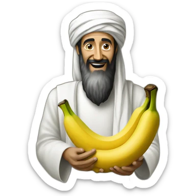 Osama bin laden holding banana sticker