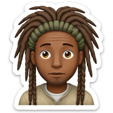 Black guy with dreads nodding his head sticker