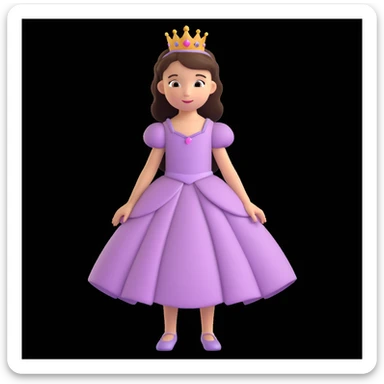girls in a princess dress sticker