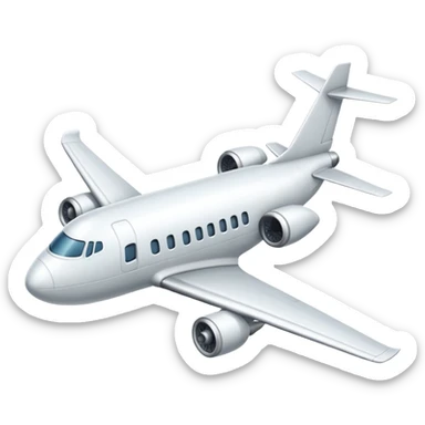 airplane white sticker