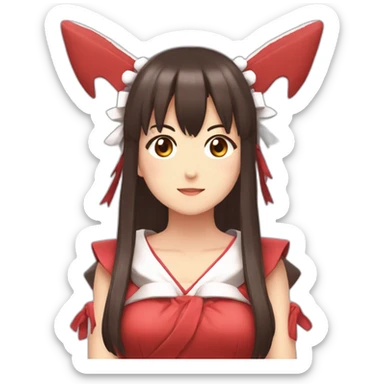 toho-reimu-face sticker