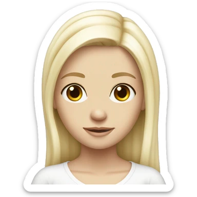  slavic blonde white skinny girl full length  sticker