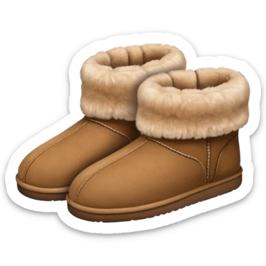 pair of comfy furry low slipper uggs sticker