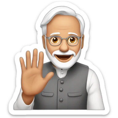 Modi say bye sticker